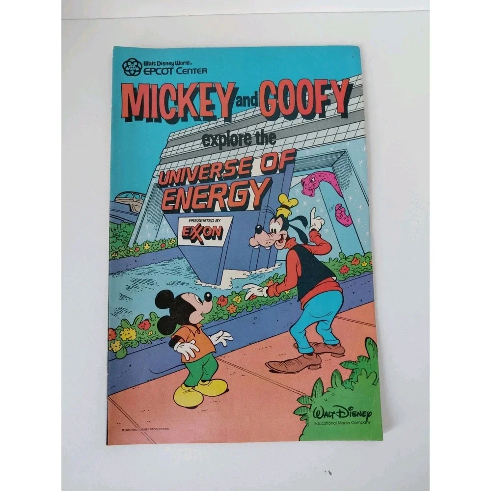 Vintage 1985 Comic Book Disney World‎ Epcot Mickey Goofy University Energy Exxon